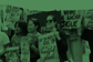 Global warming protest green