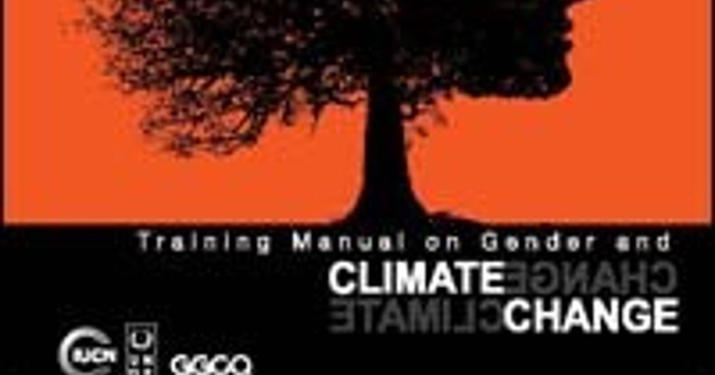 New! Training Manual on Gender and Climate Change — WEDO