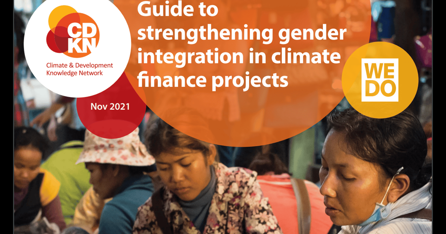Webinar: Guide to Strengthening Gender Integration in Climate Finance ...