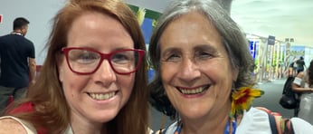 Bridget Burns and Thais Corral at COP30