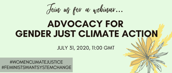 Webinar July31 Advocacyfor Gender Just Climate Action