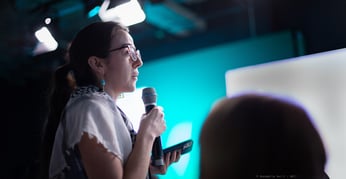 Mara speaking at COP 28 Photographer Annabelle Avril