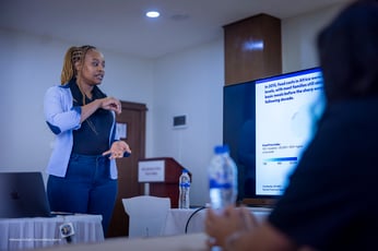 GEDA Fellows in Addis presenting data