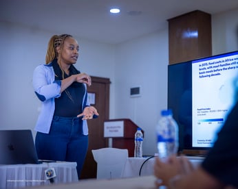 GEDA Fellows in Addis presenting data