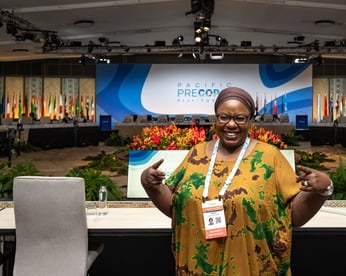 Mwanahamisi Singano at the Pre-COP in Fiji