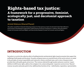 Rights based tax justice