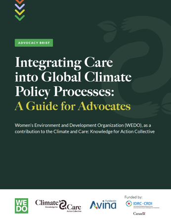Advovacy Brief Integrating Care into Global Climate Policy Processes October 2026 WEDO Climate and Care Initiative