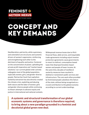 Feminist Action Nexus Concept and Key Demands