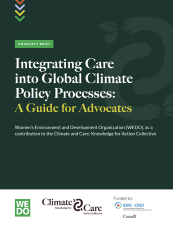 October 2026 Integrating Care into Global Climate Policy Processes