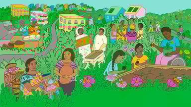 “Gender Just Climate Solutions” Illustration by Jessica Bartram