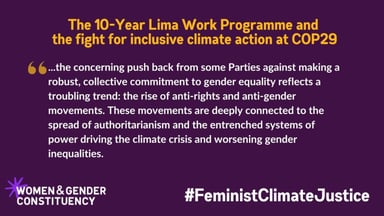 WGC COP29 Statement Quote