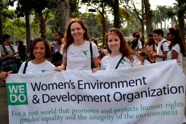 WEDO Team at Womens March at Rio20 in 2012