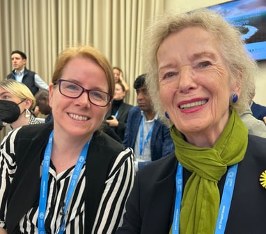 Bridget and Mary Robinson COP29